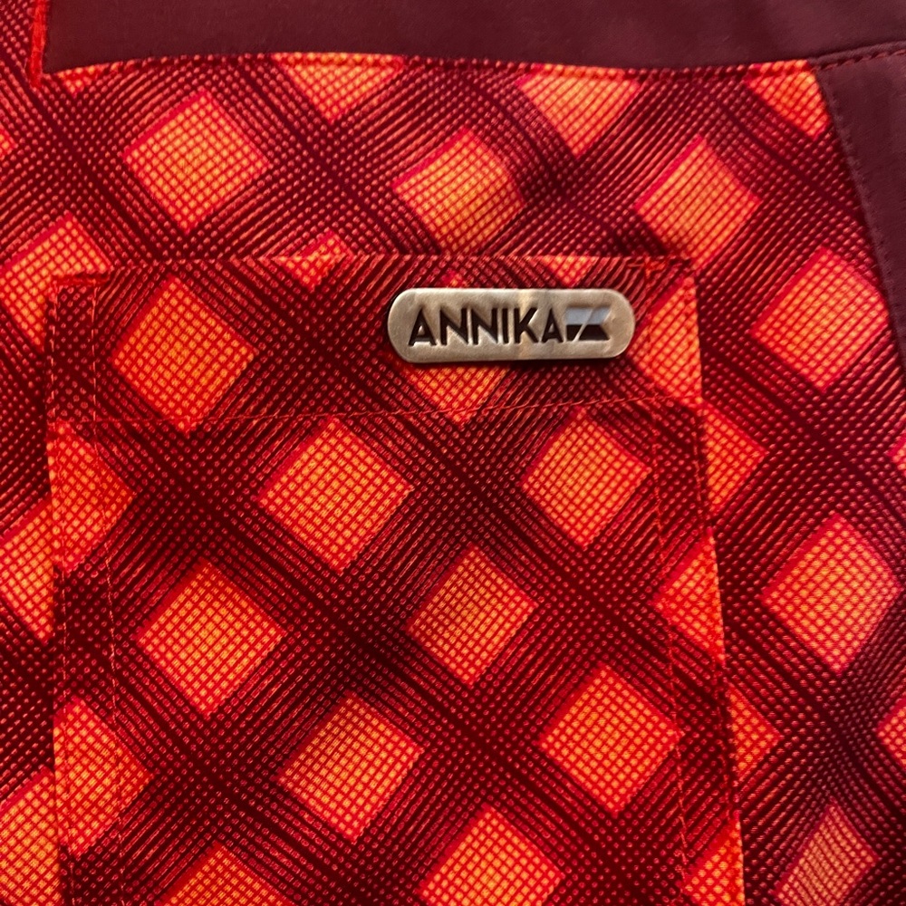 Annika Cutter & Buck Golf Tennis Skort Maroon Orange Virginia Tech Colors Size 8 - Picture 7 of 9